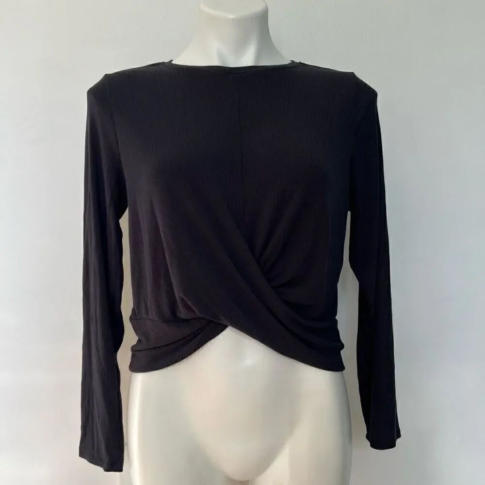 All in Motion Crossover Crop Top ribbed Long sleeve